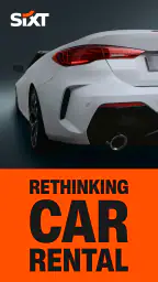 SIXT rent. share. ride. plus. screenshot