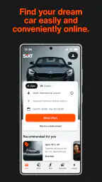 SIXT rent. share. ride. plus. screenshot
