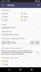 Strobe Tuner Pro kitaraviritin screenshot