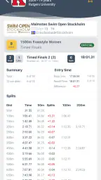 Swimify Livetiming screenshot