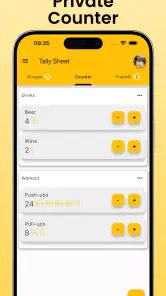 Tally - drinks counter screenshot