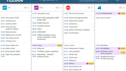 Telsu.fi TV-opas screenshot