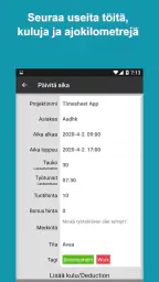 Timesheet: Kellokortti Työajat screenshot