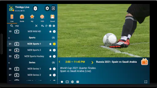 TiviApp Live TV Player screenshot