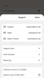 Tosi Client screenshot