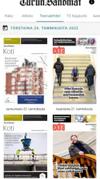 Turun Sanomat näköislehti screenshot