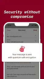 Tuta: turvallinen e-mail screenshot