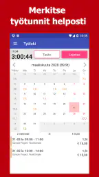 Työloki: Työaikakortti & Lasku screenshot