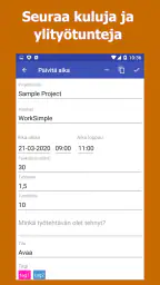 Työloki: Työaikakortti & Lasku screenshot