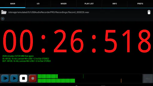 USB Audio Recorder PRO screenshot