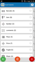 Viivakoodi + Varaston + Excel screenshot