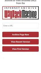 Wayback Machine screenshot