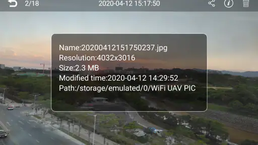 WiFi UAV screenshot