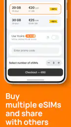 Yesim: eSIM & Mobile Data screenshot