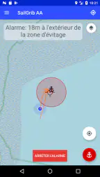 Alarme de mouillage - SailGrib screenshot
