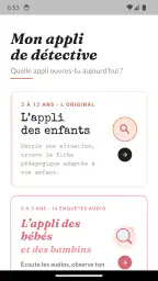 App du Détective : comprendre screenshot