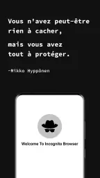 Application navigateur privé screenshot