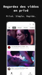Application navigateur privé screenshot