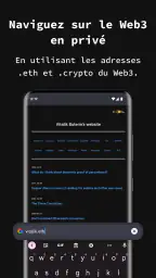 Application navigateur privé screenshot