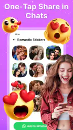 Auto romantiques WASticker.ly screenshot