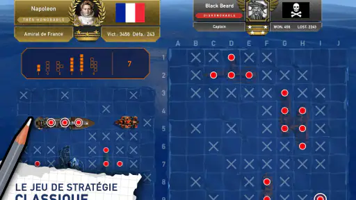 Bataille Navale - Touché-coulé screenshot