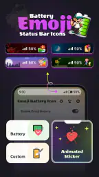 Battery Emoji Status Bar Icons screenshot
