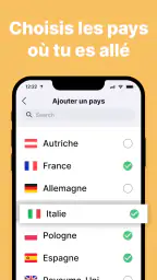 been: carte des pays visités screenshot