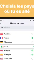 been: carte des pays visités screenshot
