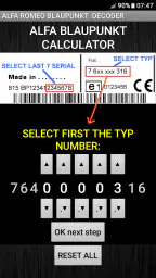 Blaupunkt Alfa RadioCodeDecode screenshot