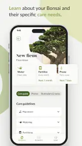 Bonsai Care App screenshot