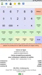 Caisse enregistreuse en ligne screenshot