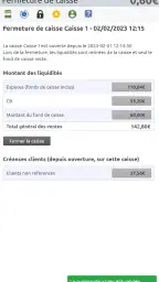Caisse enregistreuse en ligne screenshot