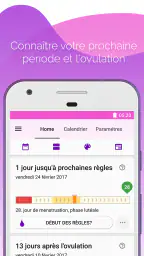 Calendrier des règles Lilly screenshot