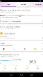 Calendrier des règles Lilly screenshot