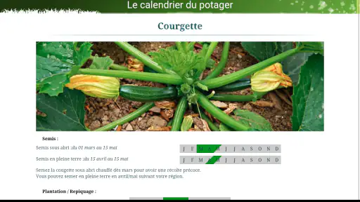 Calendrier du potager screenshot