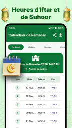 Calendrier Ramadan 2026 Ftour screenshot