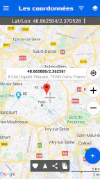 Carte des coordonnées GPS screenshot