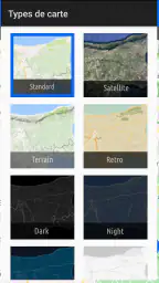 Carte des coordonnées GPS screenshot
