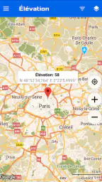 Carte des coordonnées GPS screenshot
