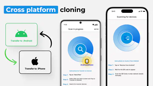 Clonage Téléphone : Transfert screenshot
