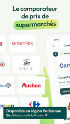 Comparateur prix supermarchés screenshot