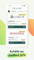 Comparateur prix supermarchés screenshot