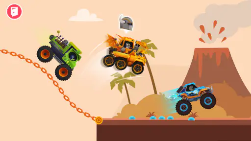 Course monster trucks enfants screenshot
