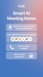 Cue - Smart AI Meeting Notes screenshot