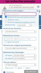 Dictionnaire de l’Académie screenshot