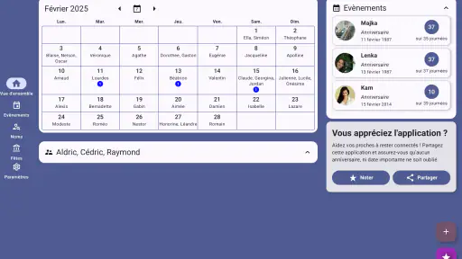 Événements Calendrier et Fêtes screenshot