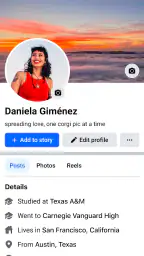 Facebook screenshot