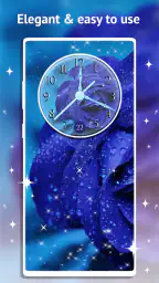 Fond d'écran horloge roses screenshot