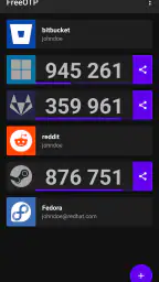 FreeOTP Authenticator screenshot