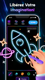 Glow Art Drawing - Doodle App screenshot